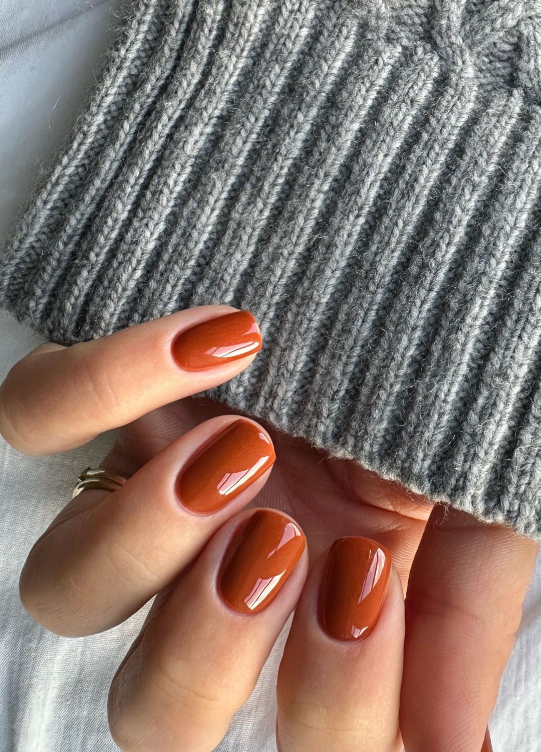 High Gloss Visual Idea — Neutral Winter Nails