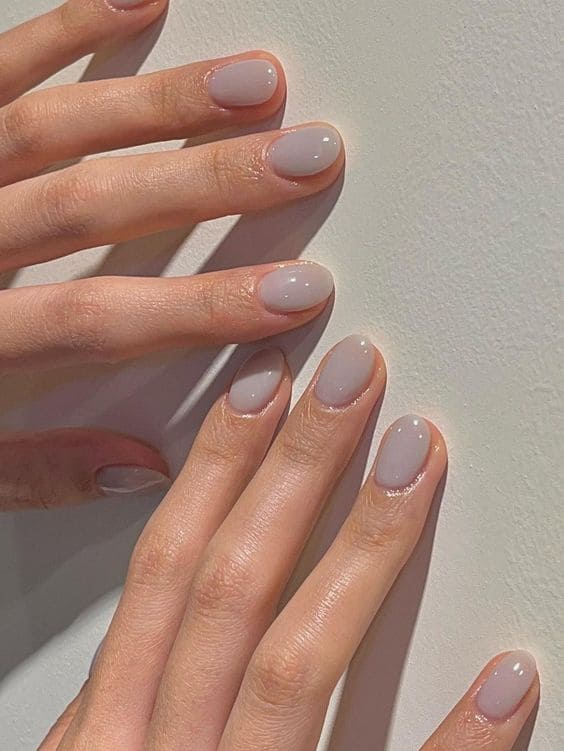 Dark Gray Silver Glitter Short Square Nails Dark Gray Silver Glitter Short Square Nails — Winter Gray Nails