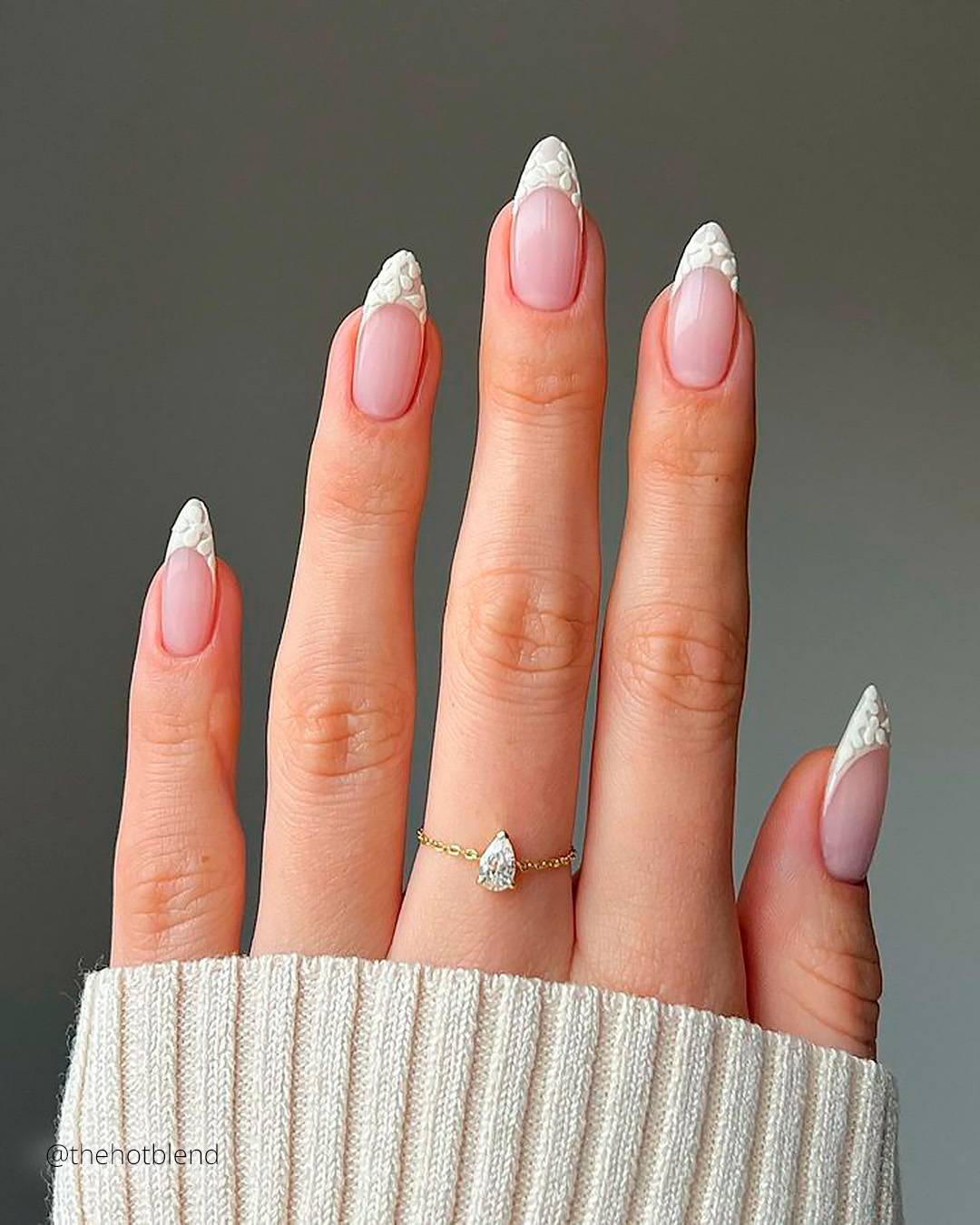 Sheer Pink White Visual Idea Sheer Pink White Visual Idea — Winter Formal Nails