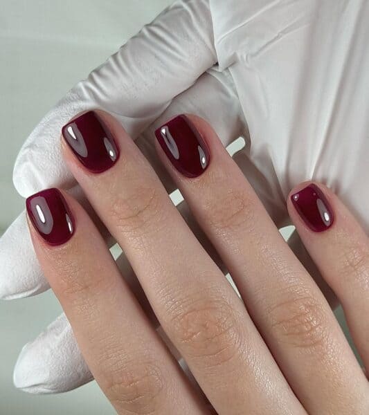 Deep Glossy Burgundy Nails Deep Glossy Burgundy Nails — Fall to Winter Nails