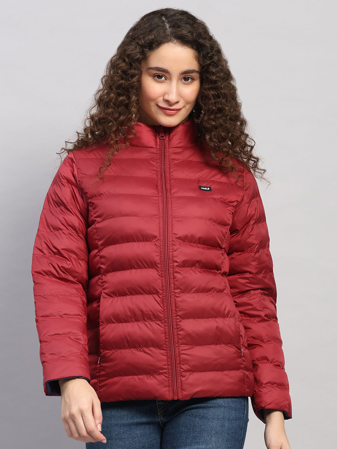 Fitted Red Puffer Jacket for a Vibrant Casual Look — Winter Jackets for Women