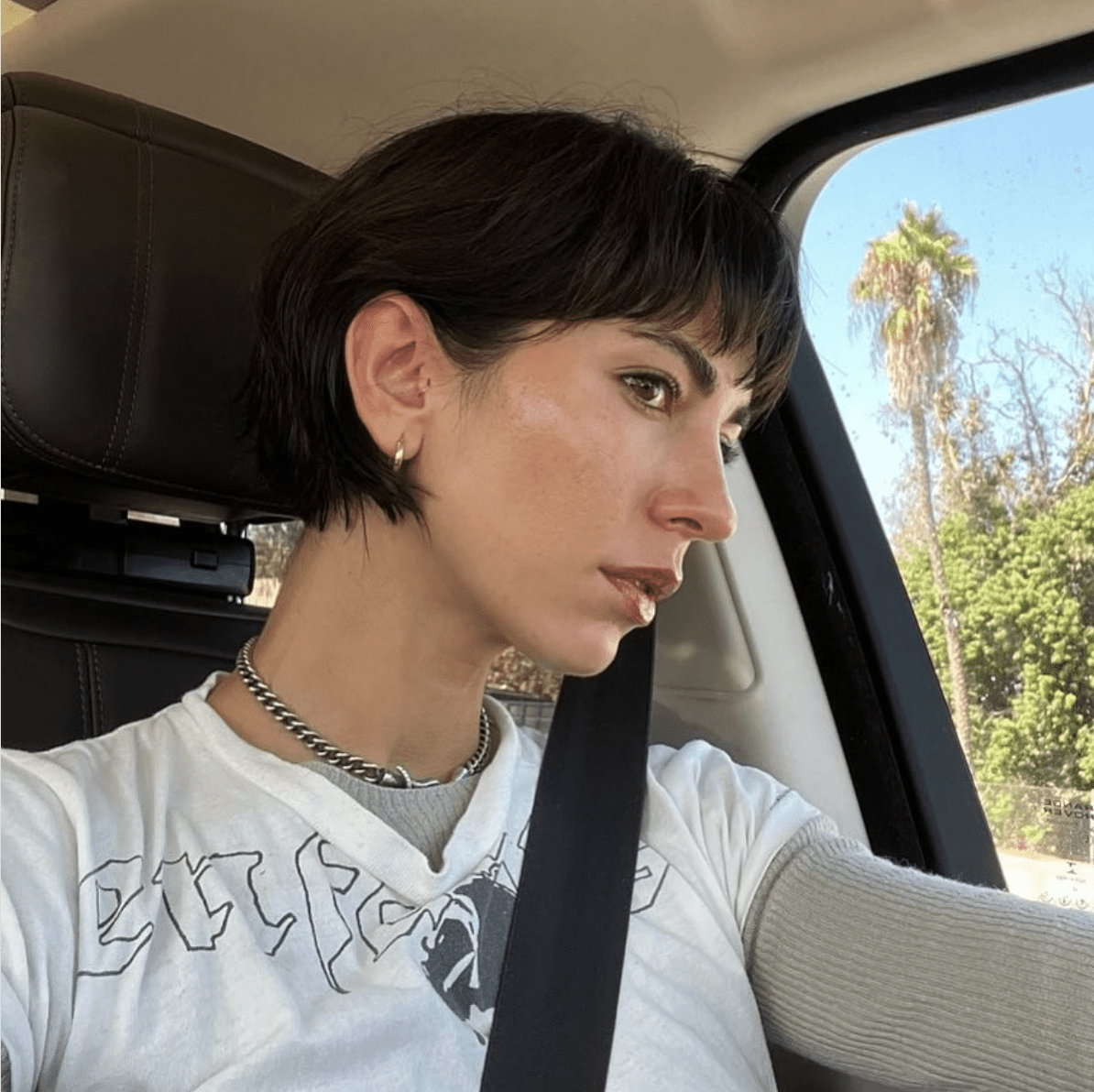 Dark Brown Bob With Textured Bangs — Winter Haircuts for Girls