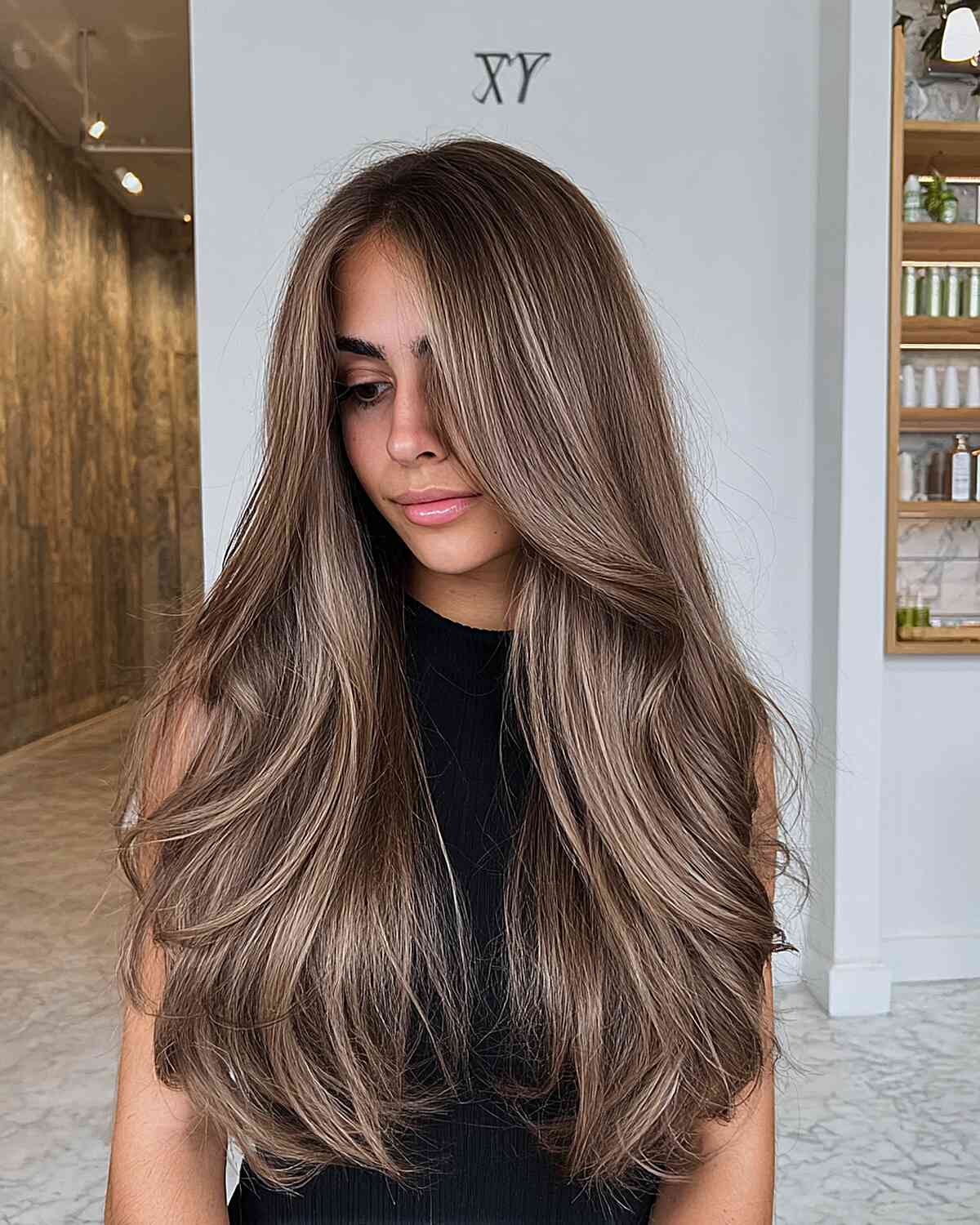 Mushroom Brown With Face-Framing Layers Mushroom Brown With Face-Framing Layers — Mushroom Brown Hair