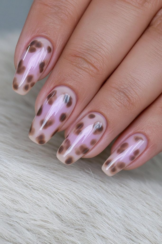 Edgy Jelly Brown Leopard Print Edgy Jelly Brown Leopard Print — Chocolate Brown Nails