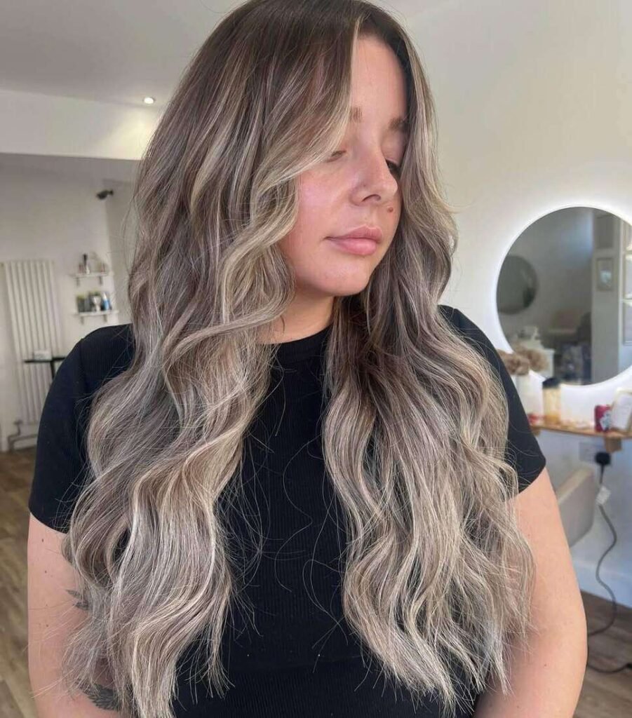 Long Layers Ash Blonde With Cool Blonde Highlights Long Layers Ash Blonde With Cool Blonde Highlights — Winter Highlights