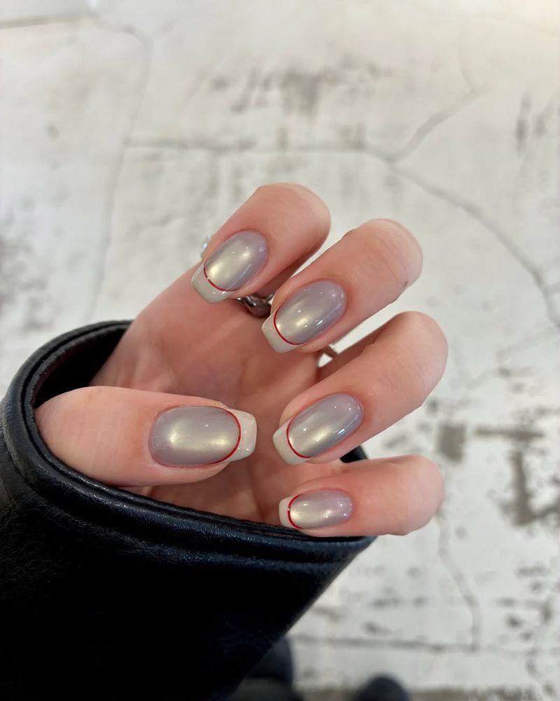 Matte Gray Polar Bear Face Coffin Nails Matte Gray Polar Bear Face Coffin Nails — Winter Gray Nails
