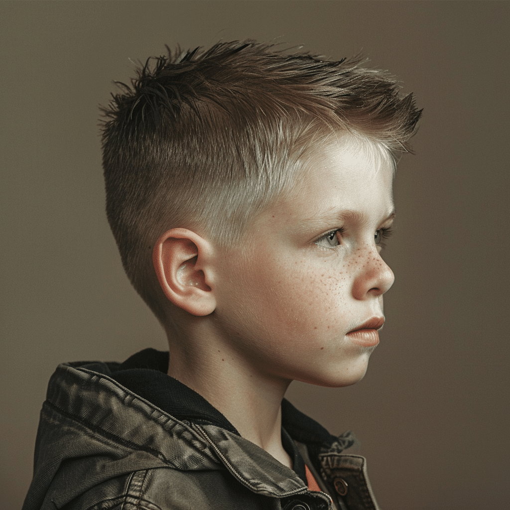 Short Spiky Crop With Fade Short Spiky Crop With Fade — Winter Haircuts for Boys