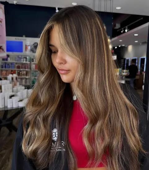 Curtain Bangs Visual Idea — Winter Hair Colors