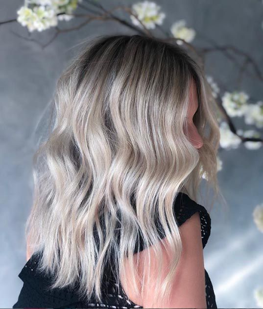 Ash Blonde With Dark Roots And White Ends — Winter Hair Colors for Blondes