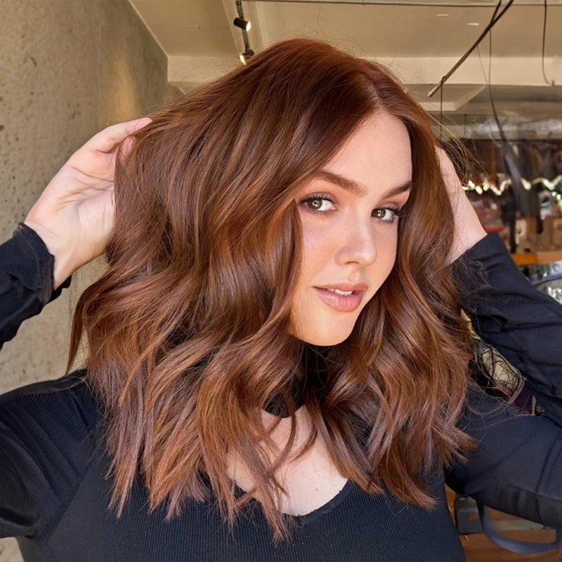 Medium Auburn Lob Medium Auburn Lob — Winter Auburn Hair Color