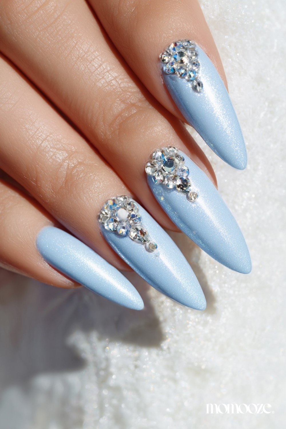 13+ Stylish Light Blue Winter Nails Ideas That Will Turn Heads This Year