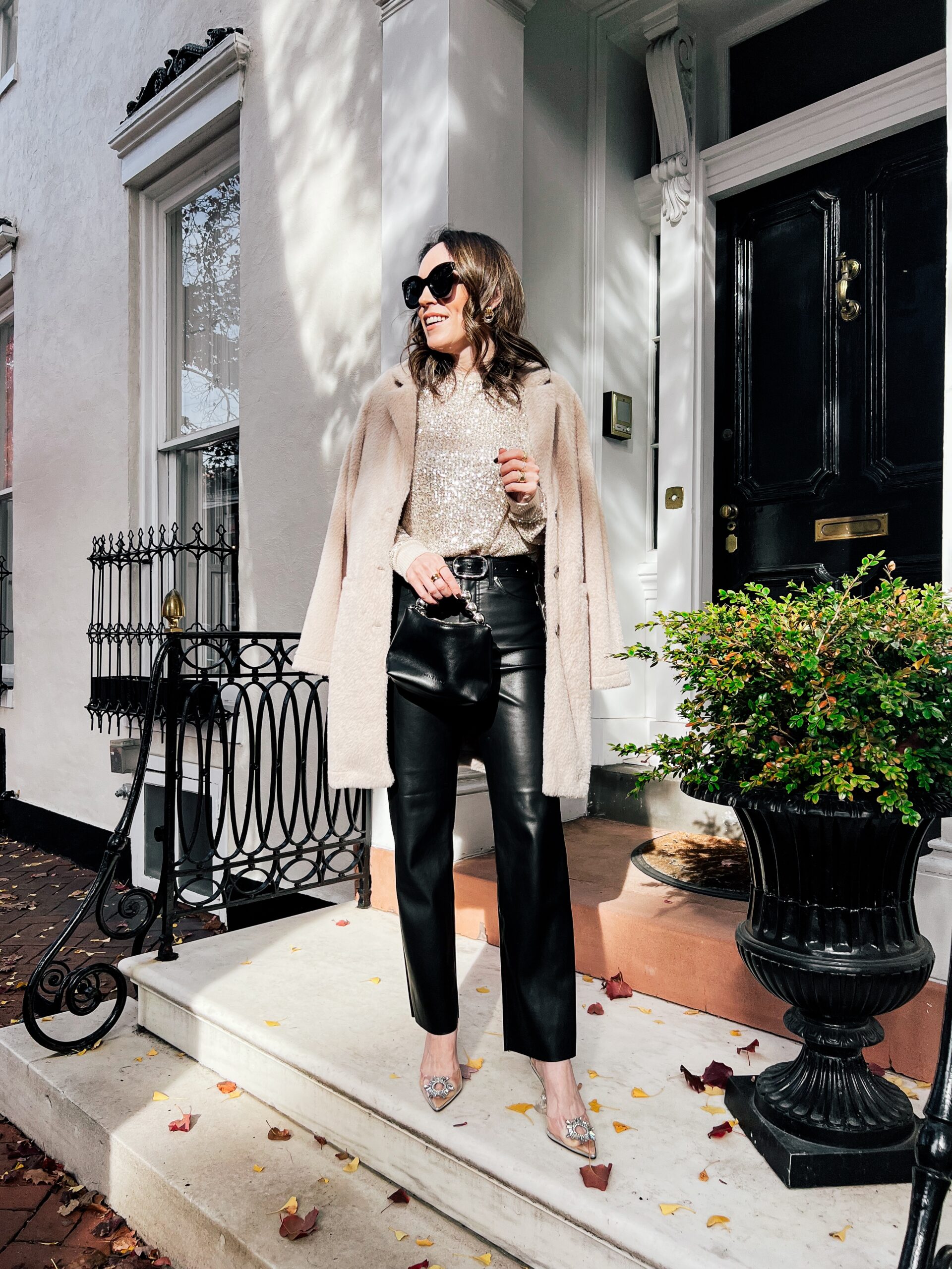 What To Wear With Faux Leather Pants - alittlebitetc