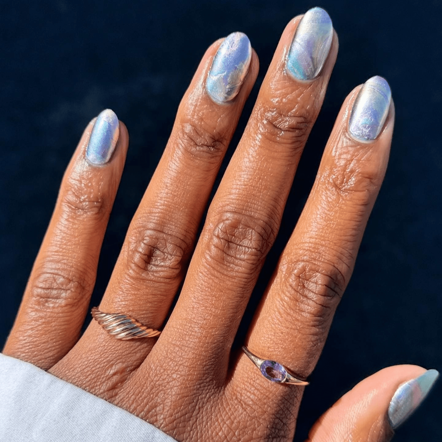 Icy Blue Glitter Snowflake Nails Icy Blue Glitter Snowflake Nails — Icy Blue Nails