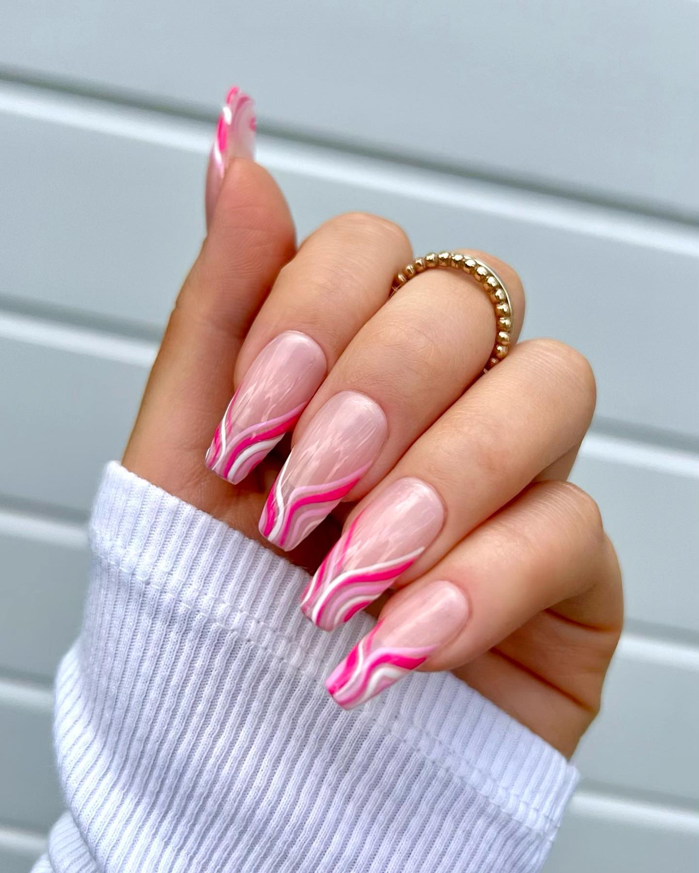Glossy Visual Idea — Coffin Nail Designs