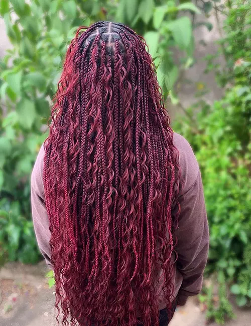 Thick Knotless Braids with Loose Wavy Ends Thick Knotless Braids with Loose Wavy Ends — Winter Knotless Braids