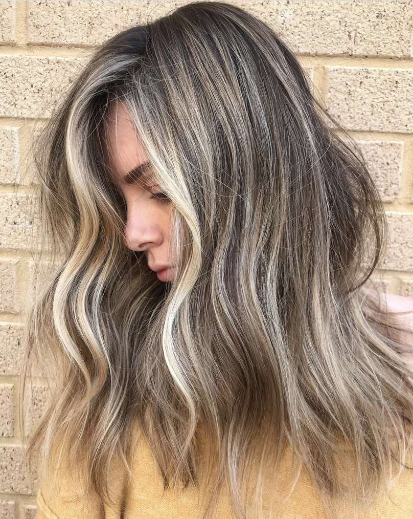 Ash Brown with Blonde Highlights Ash Brown with Blonde Highlights — Winter Hair Colors for Green Eyes