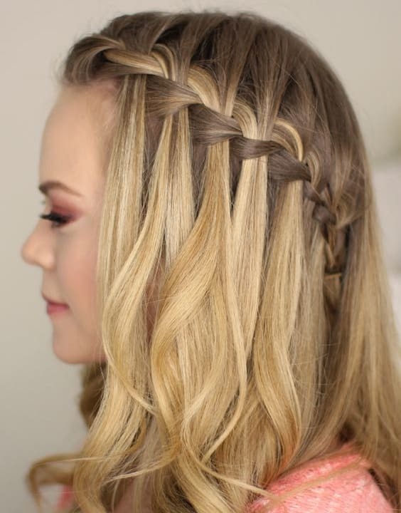 Blonde Waterfall Braid with Darker Roots Blonde Waterfall Braid with Darker Roots — Winter Braided Hairstyles