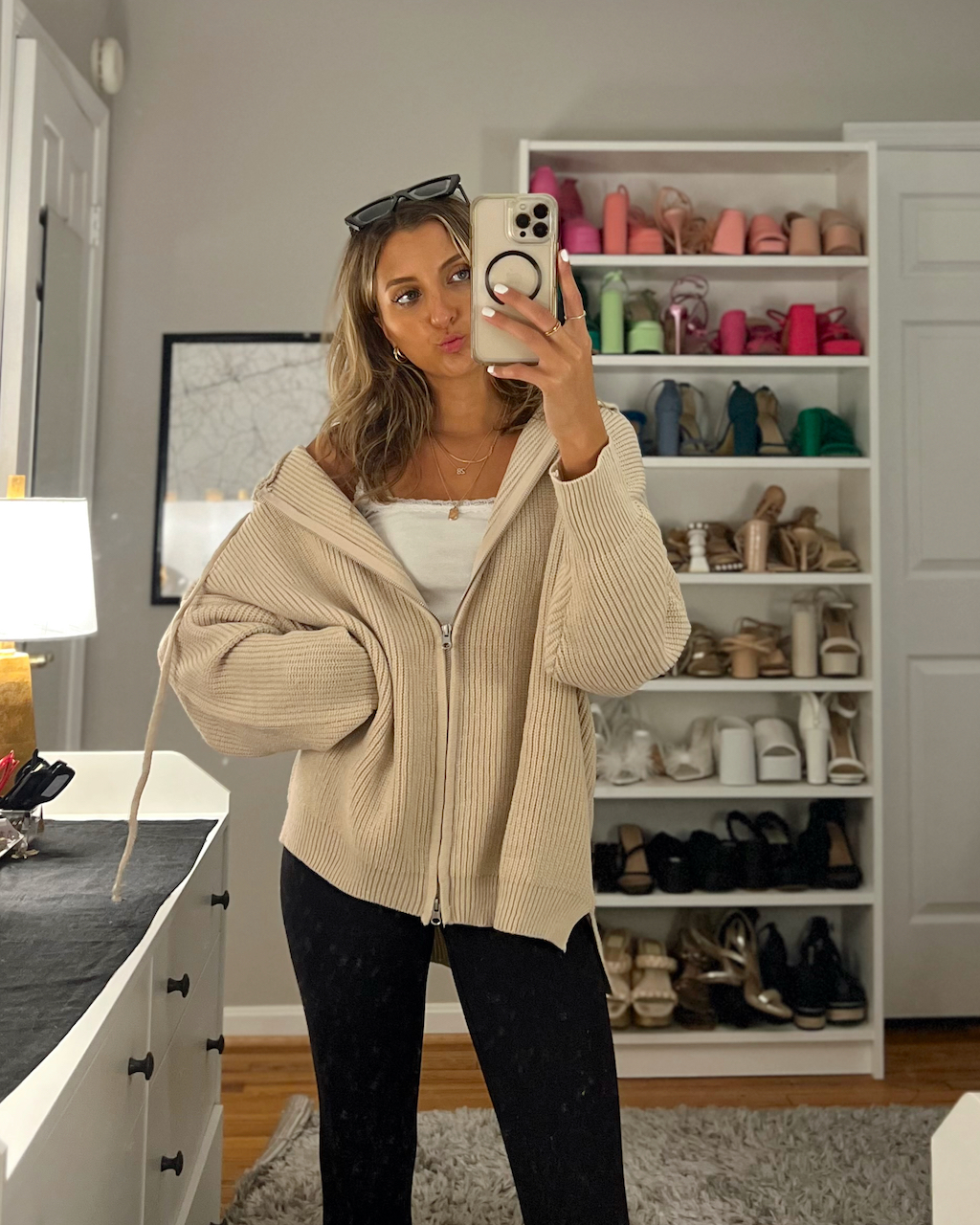 Striped Sweater Under Puffer Vest with Jeans Striped Sweater Under Puffer Vest with Jeans — Sweater Outfits