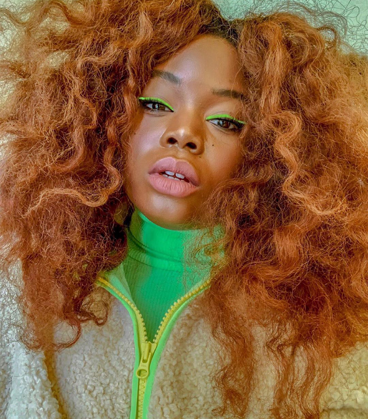 Warm Coppery Red with Golden Undertones — Winter Hair Colors for Black Women