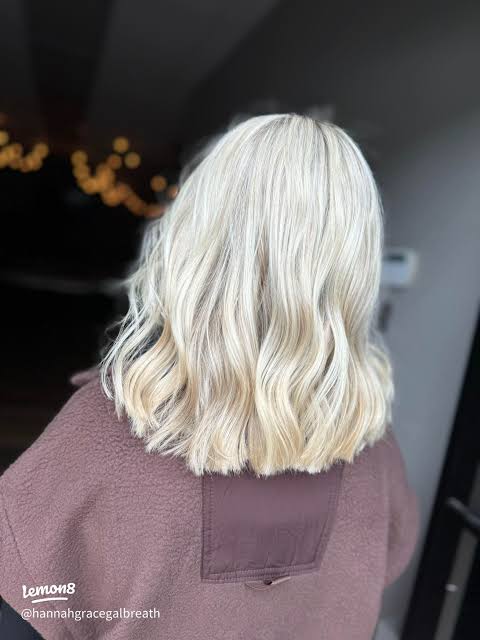 Ash Blonde Lob With Icy Highlights — Winter Hair Colors for Blondes