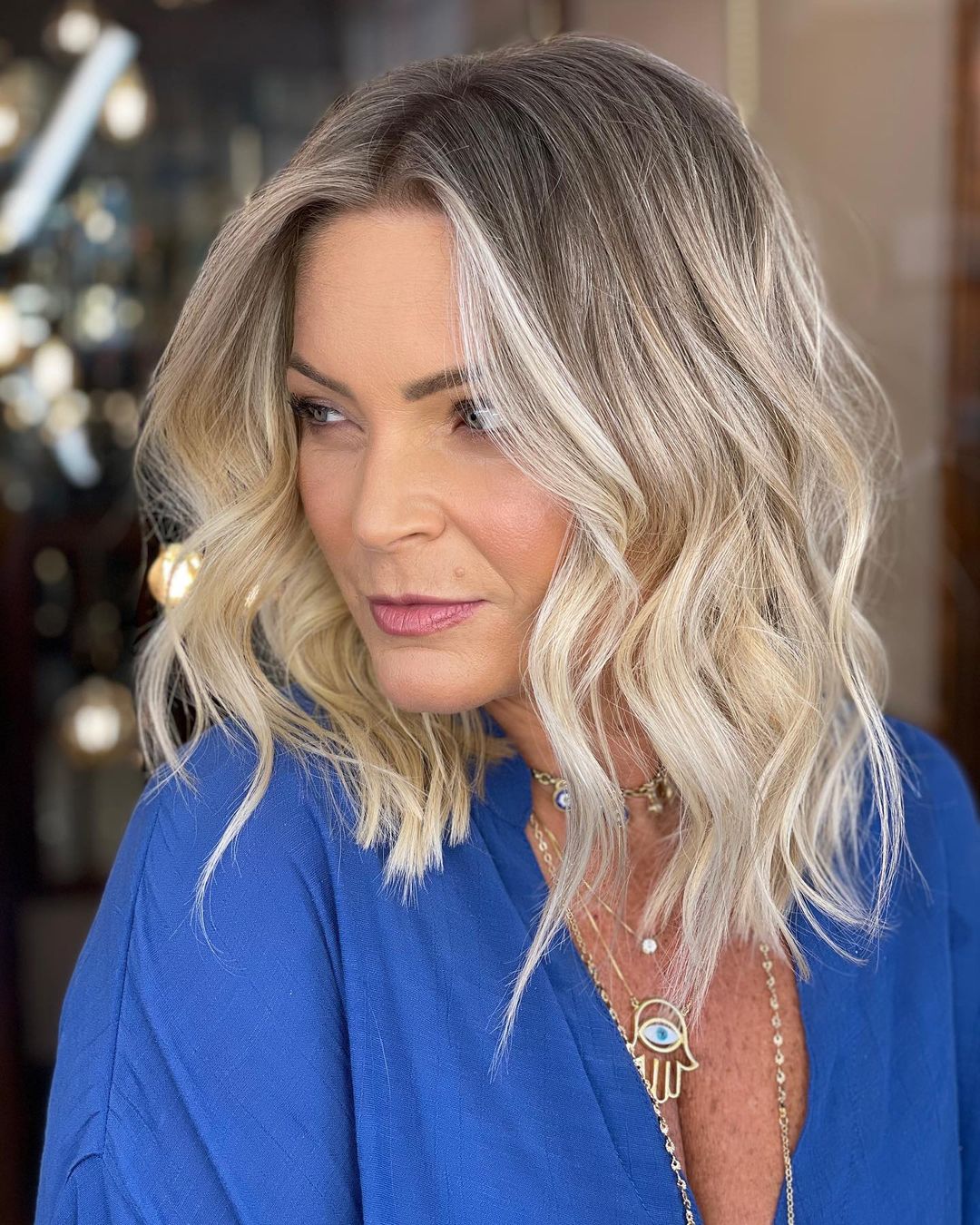 Icy Blonde With Face-Framing Highlights Visual Idea — Icy Blonde Hair