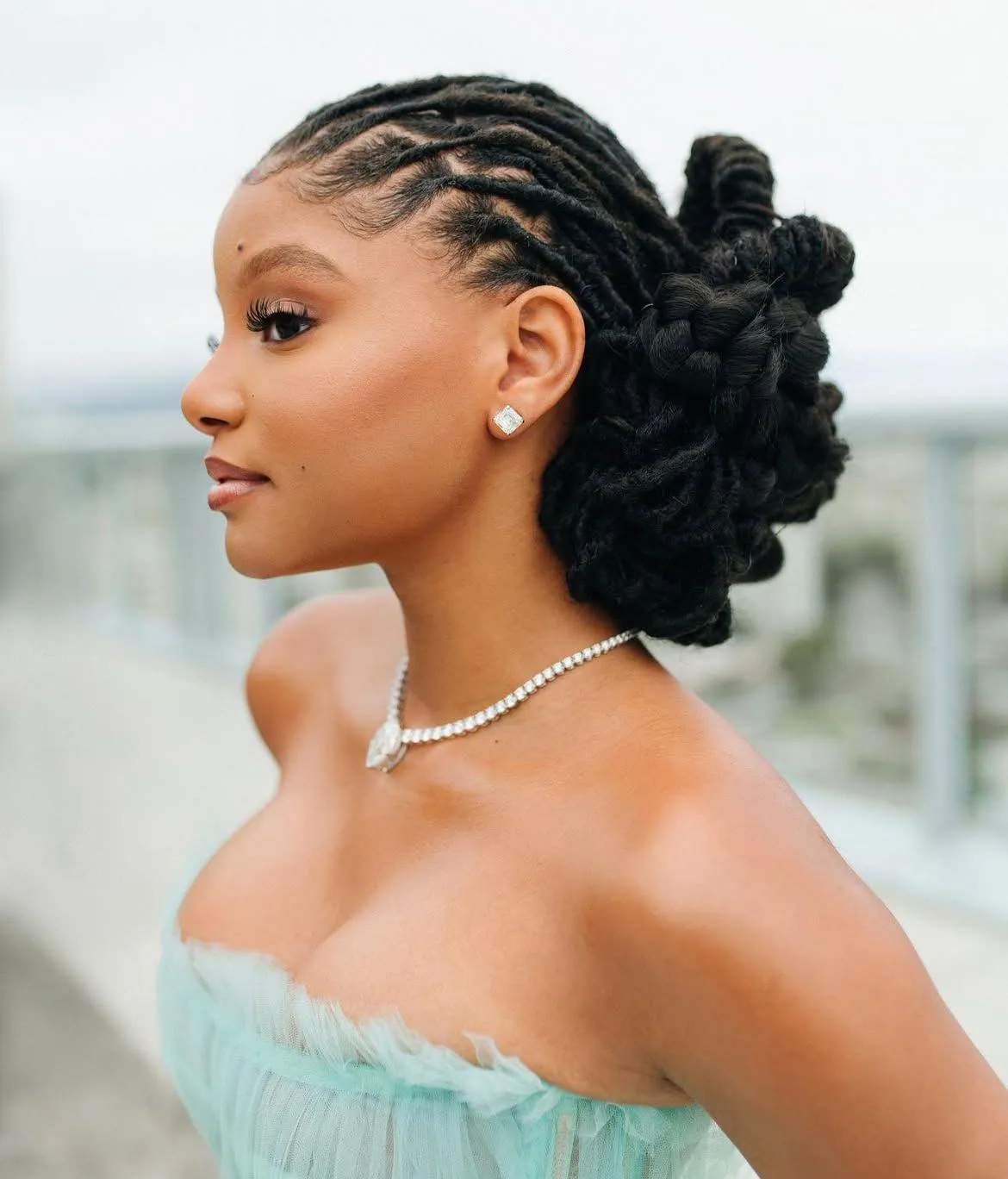 Elegant Shoulder-Length Loc Updo Elegant Shoulder-Length Loc Updo — Winter Loc Styles