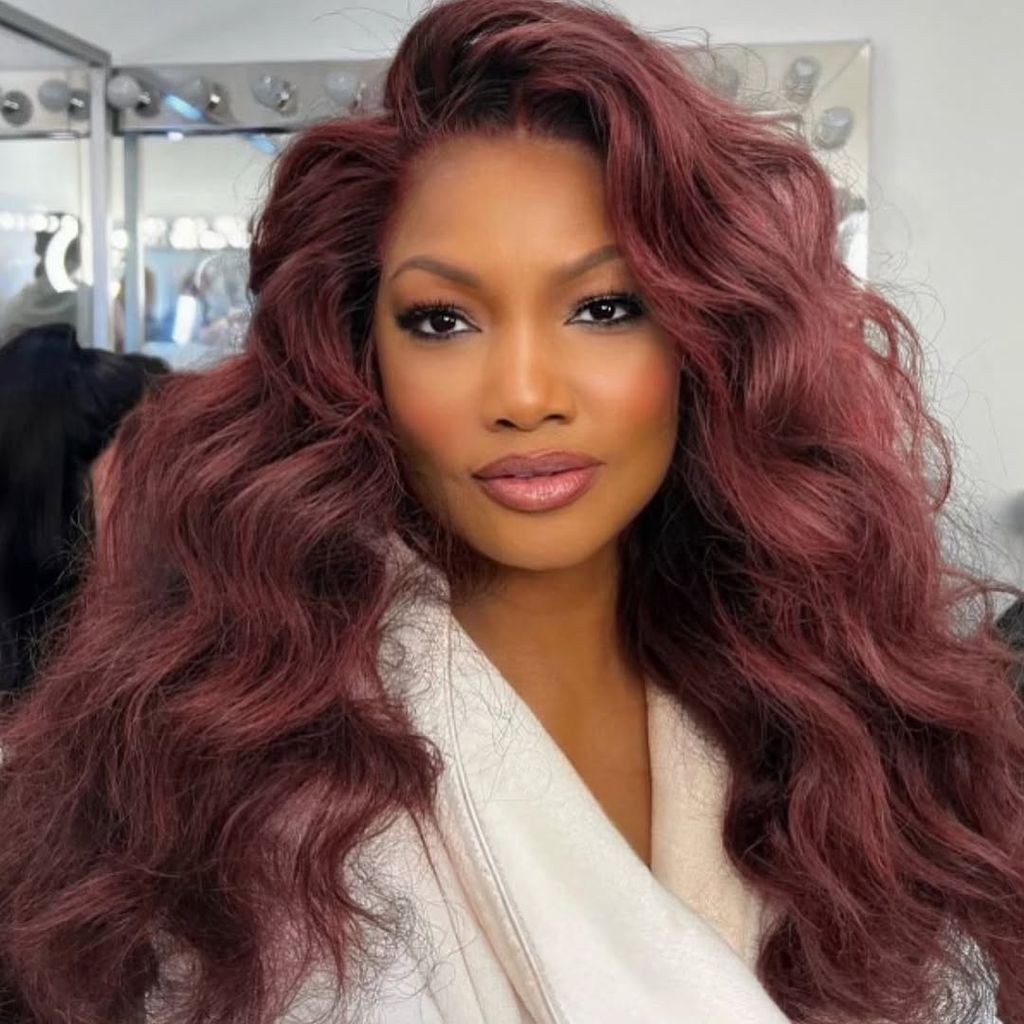 Collarbone Cherry Red With Curtain Bangs — True Winter Hair Color