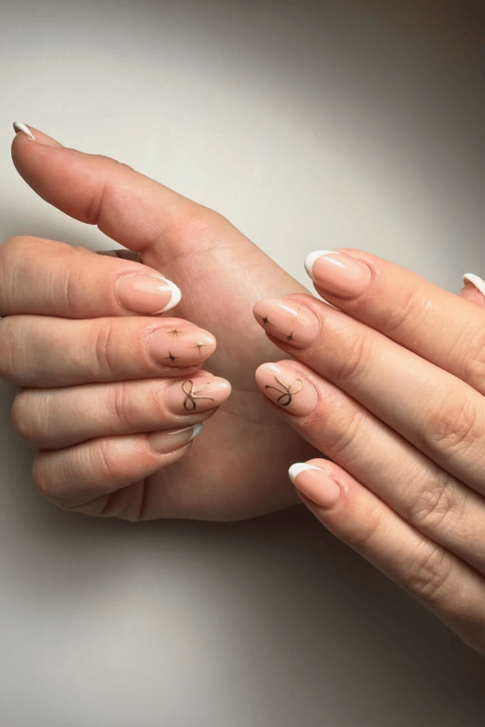 Winter Holiday Visual Idea Winter Holiday Visual Idea — Winter Nude Nails