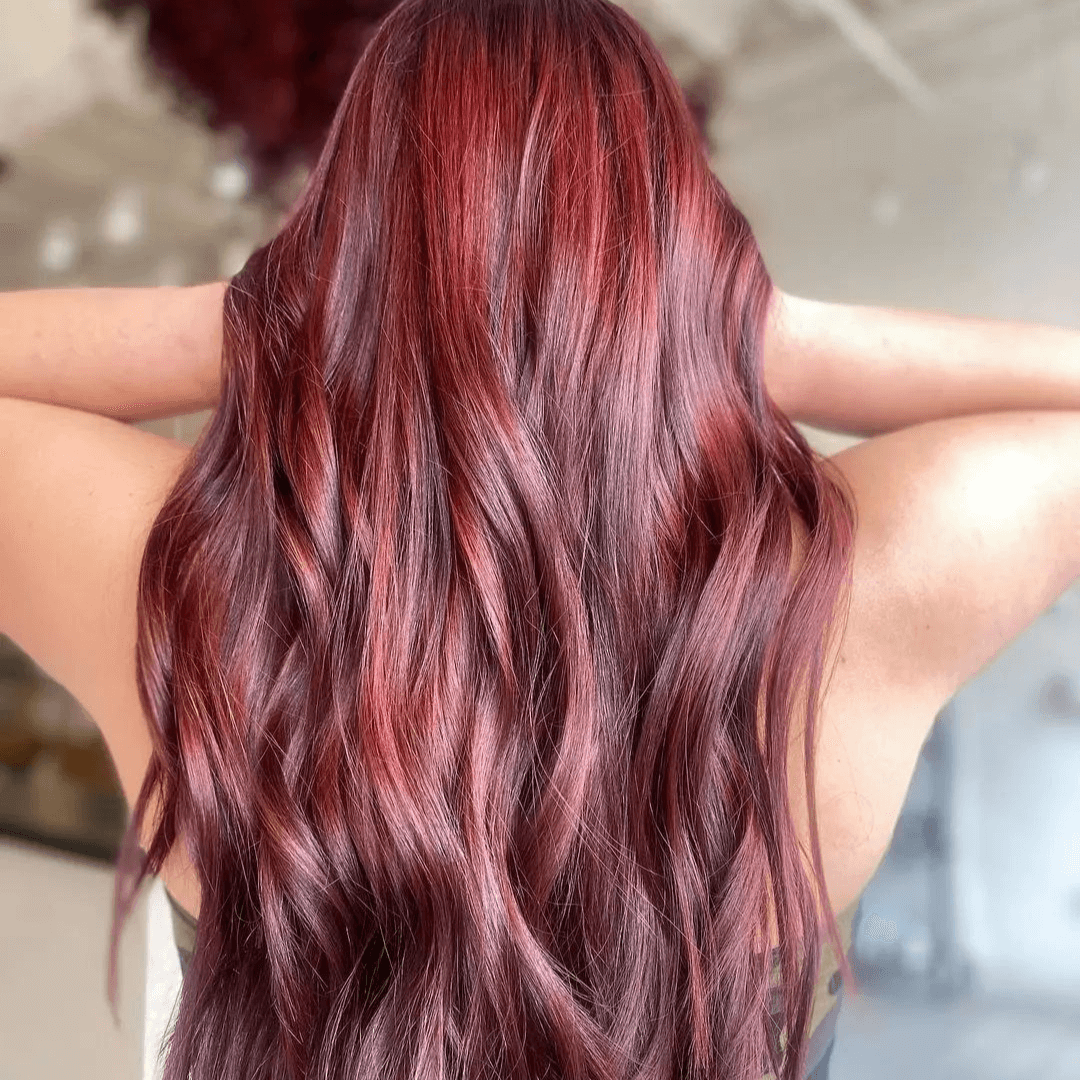Vibrant Burgundy With Red Undertones Vibrant Burgundy With Red Undertones — Burgundy Hair Color