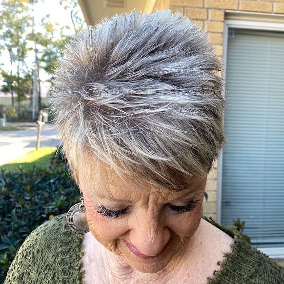 Tousled Grey Pixie Tousled Grey Pixie — Winter Hairstyles for Women Over 60
