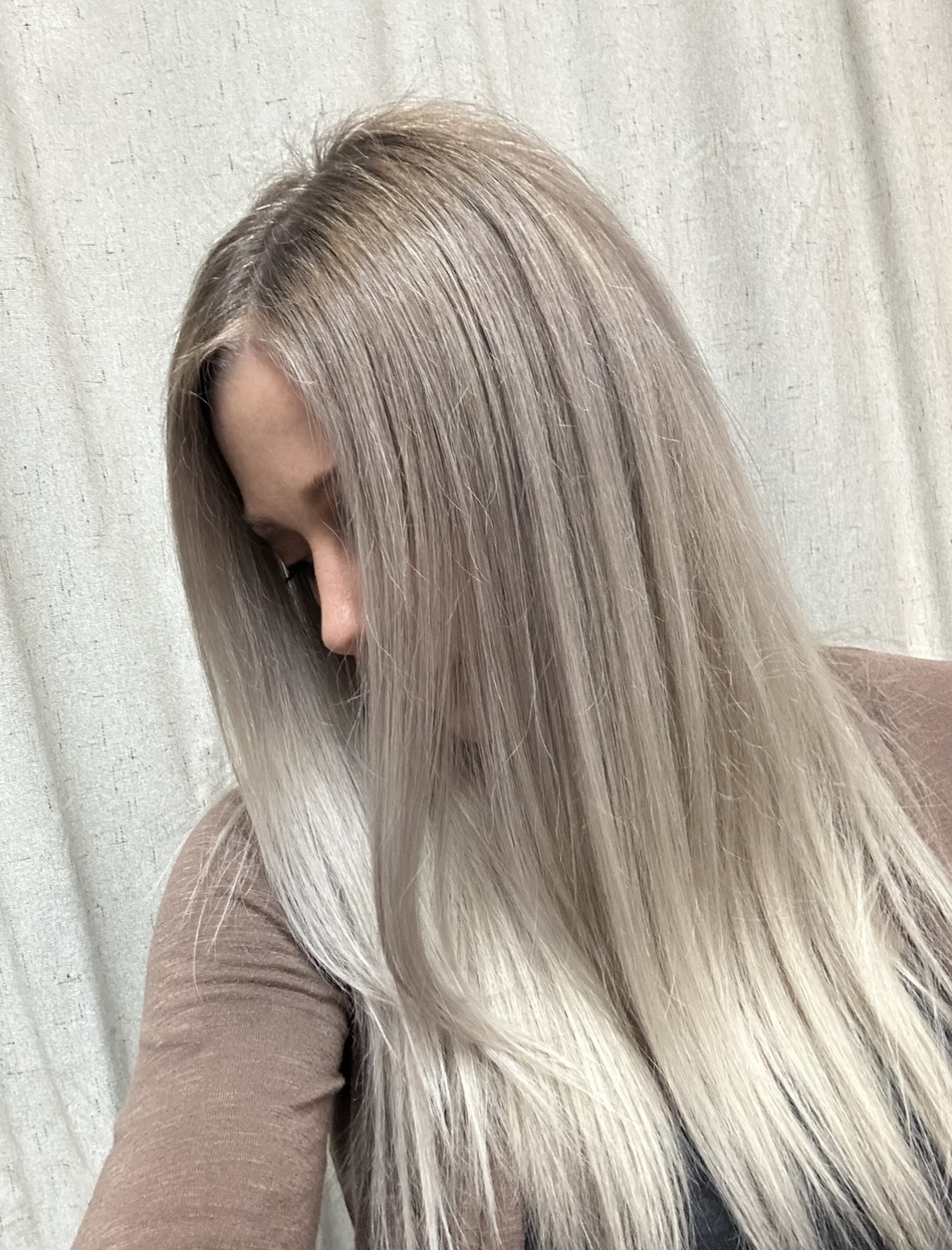 Ash Blonde With Lighter Ends Ash Blonde With Lighter Ends — Winter Hair Colors for Gray Hair