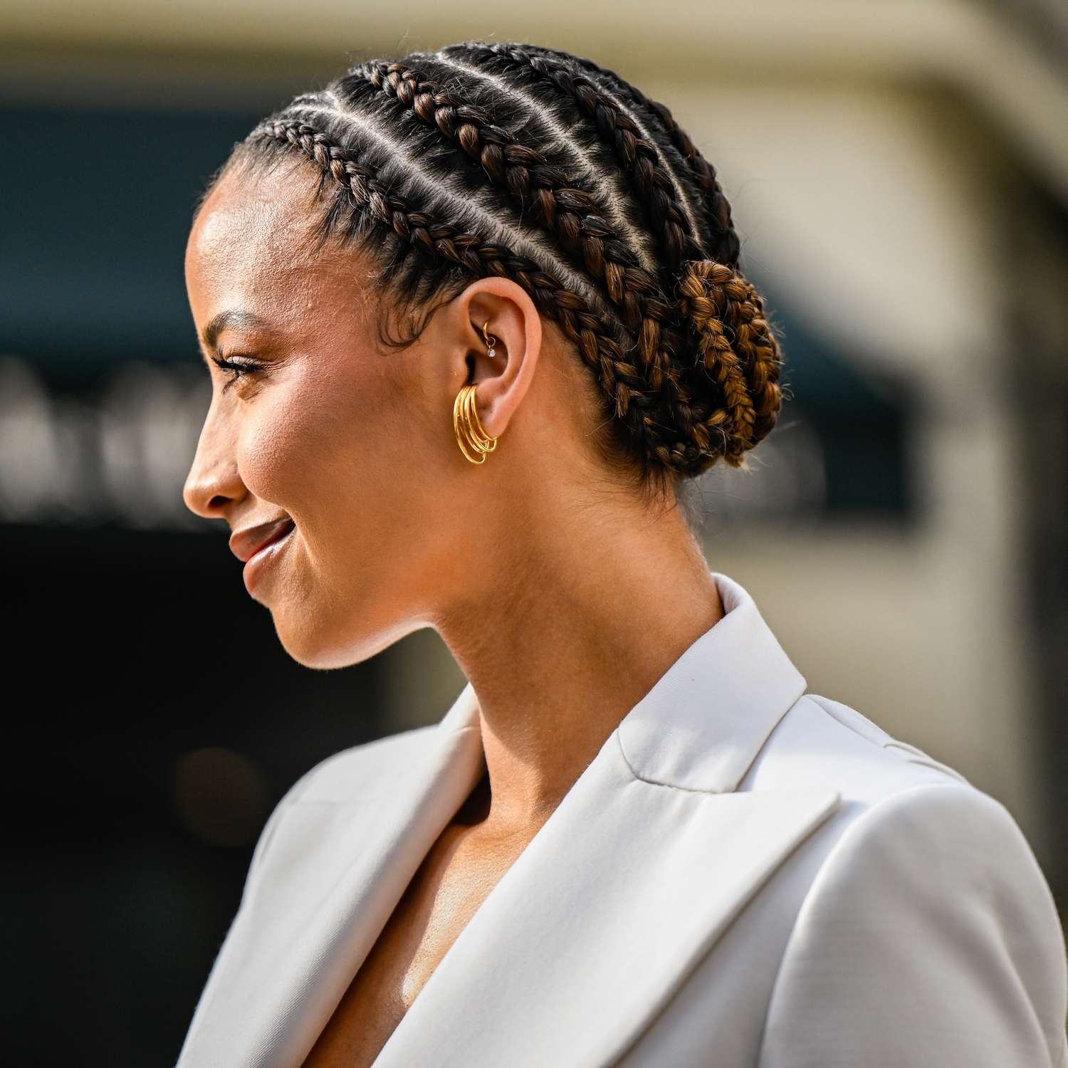 Neat Brown Cornrows to Low Bun — Aesthetic Winter Hairstyles