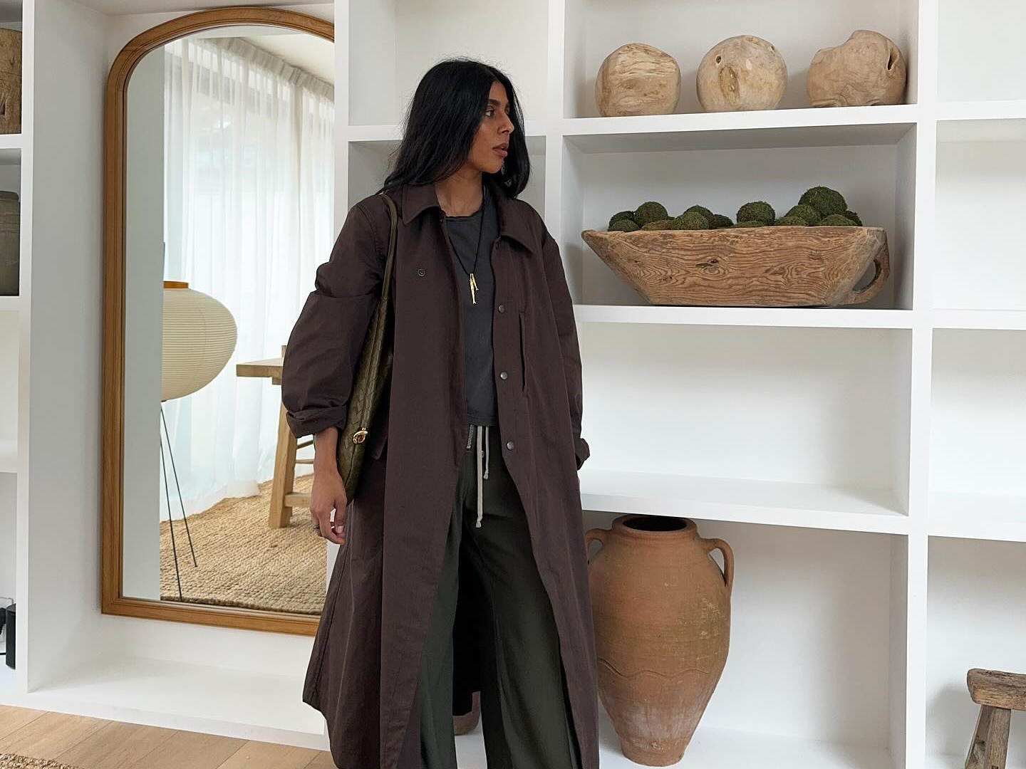 Dark Brown Trench Coat for Minimalist Casual — Brown Coat Outfits