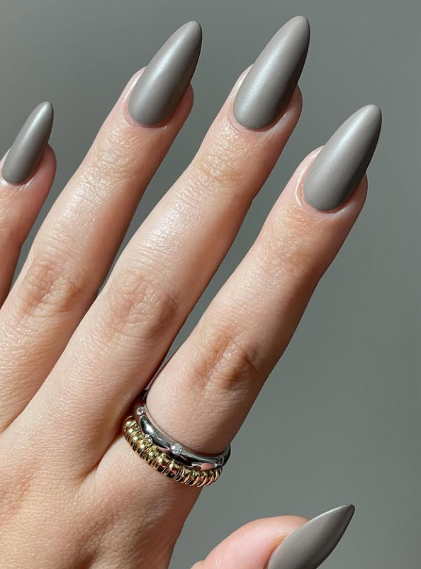 Flawless Application Smooth Surface Visual Idea — Winter Stiletto Nails