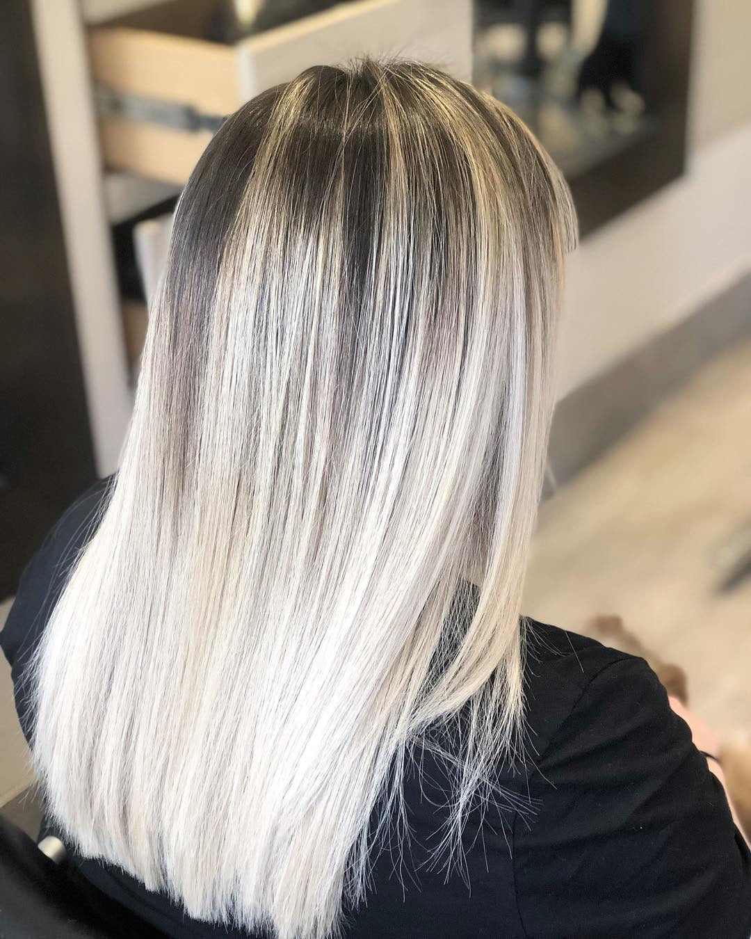 Layers Visual Idea — Icy Blonde Hair