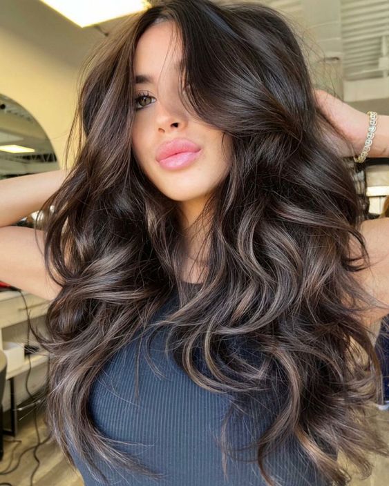 Dark Chocolate with Caramel Highlights Dark Chocolate with Caramel Highlights — Dark Winter Hair Colors