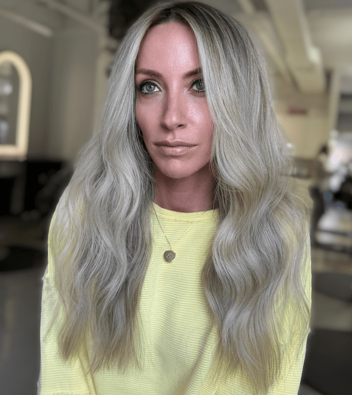 Fine Wavy Platinum Blonde — Winter Hair Colors for Blondes