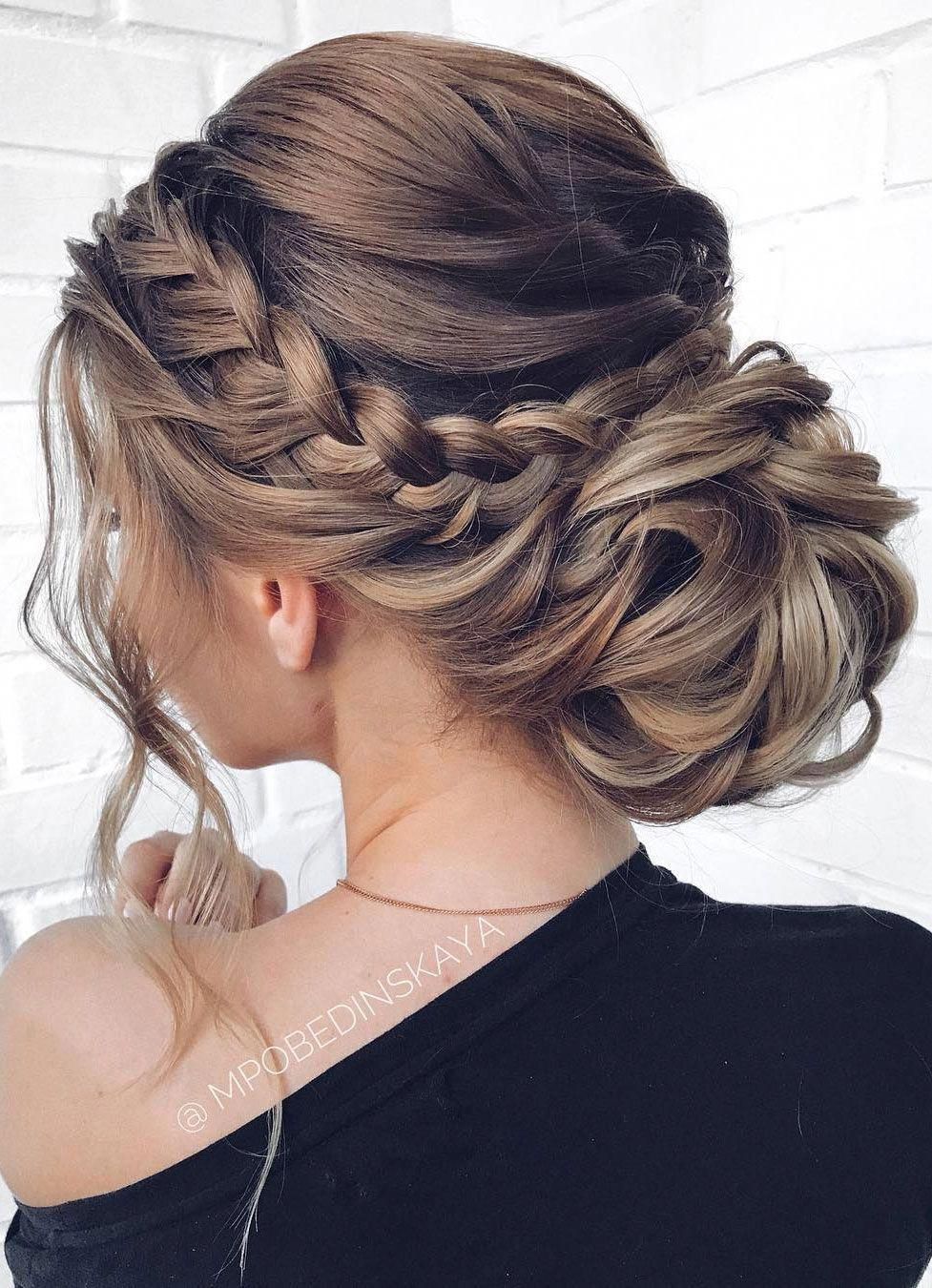 Intricate Brown Updo With Braids — Winter Formal Hairstyles