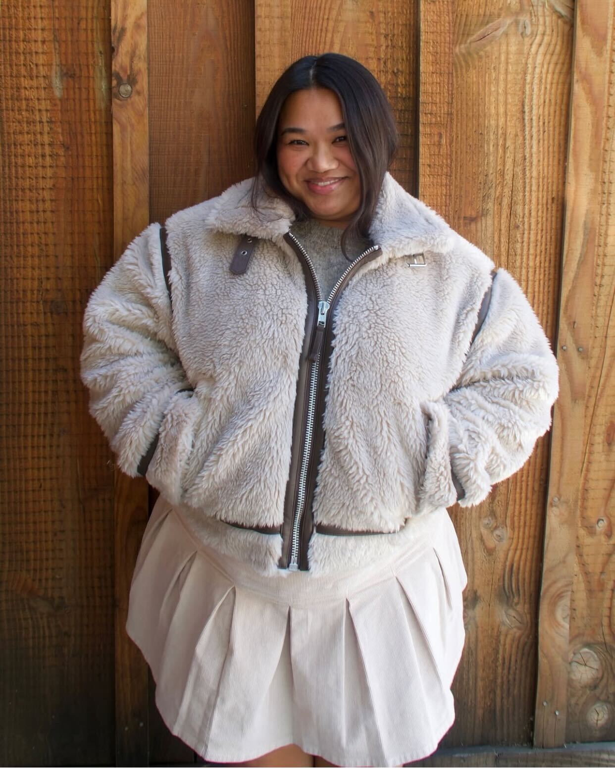 Layered Denim and Coat Combination — Winter Outfits for Curvy Women