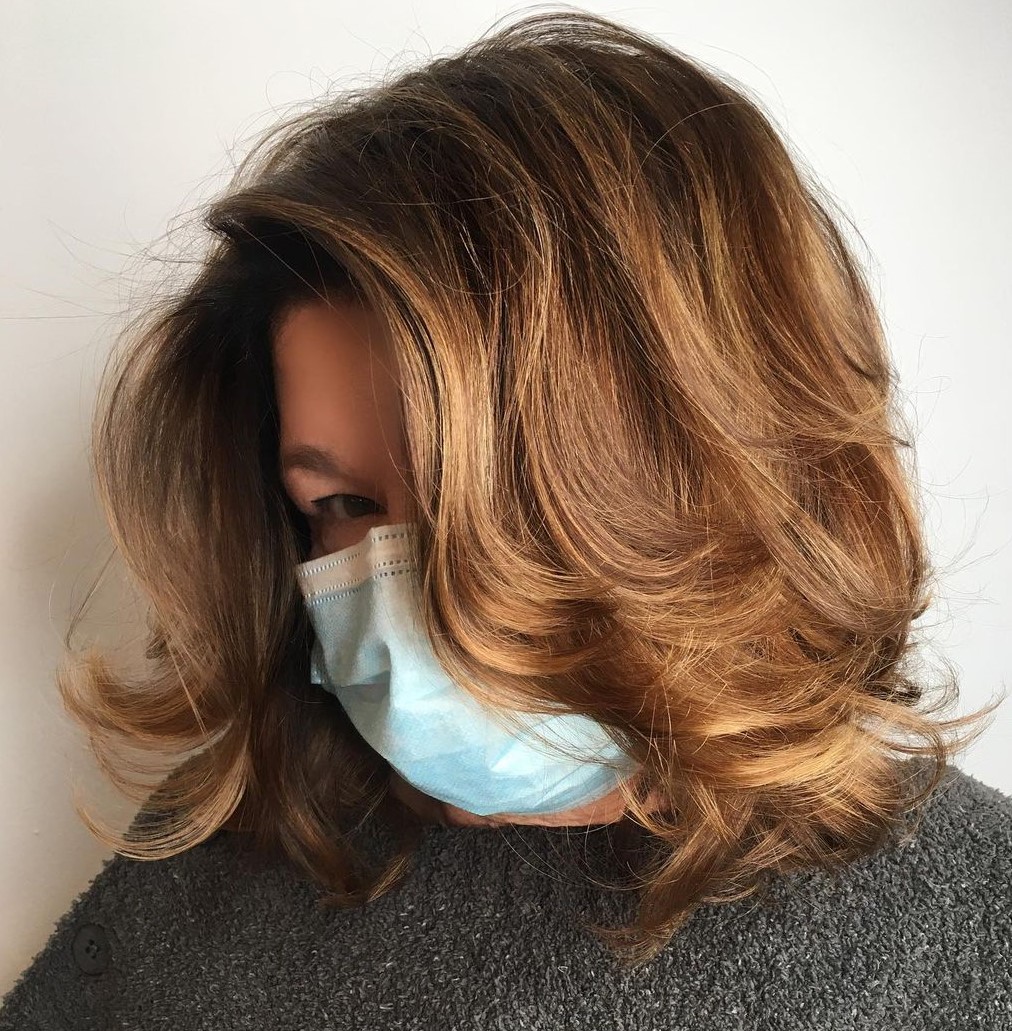 Collarbone Length Visual Idea — Winter Haircuts for Plus Size Women