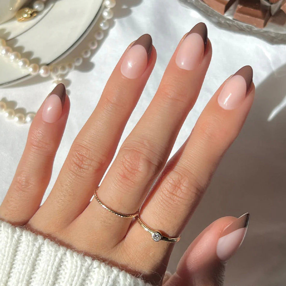 French Tips Visual Idea French Tips Visual Idea — Mocha Nails