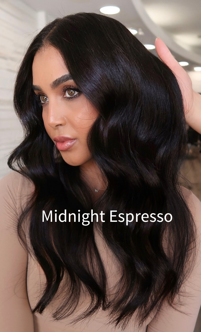 Midnight Espresso With High-Gloss Waves Midnight Espresso With High-Gloss Waves — Espresso Brown Hair