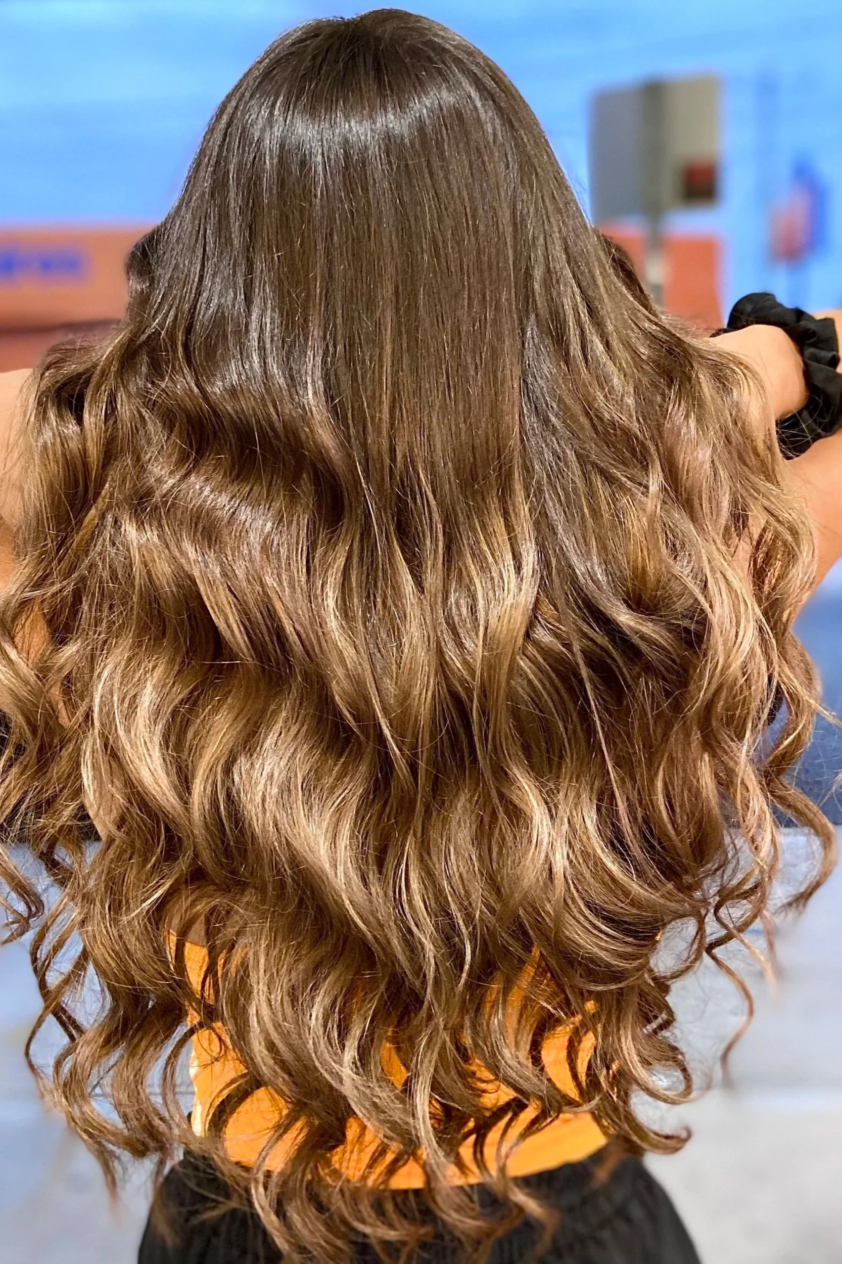 Rich Brunette With Sun-Kissed Blonde Highlights — Blonde to Brunette Hair
