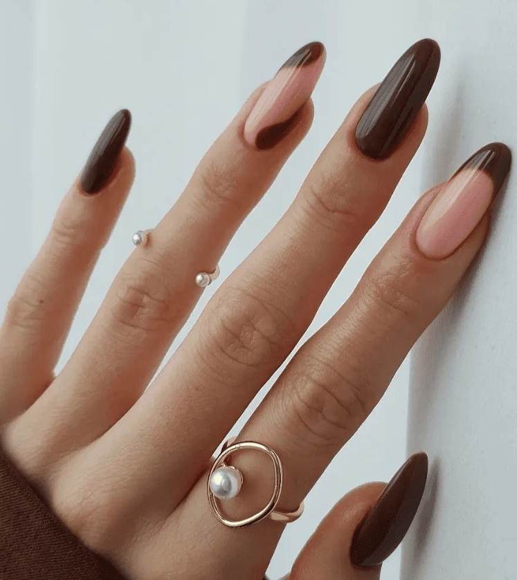 Color Block French Tip Visual Idea Color Block French Tip Visual Idea — Winter Nail Colors for Pale Skin