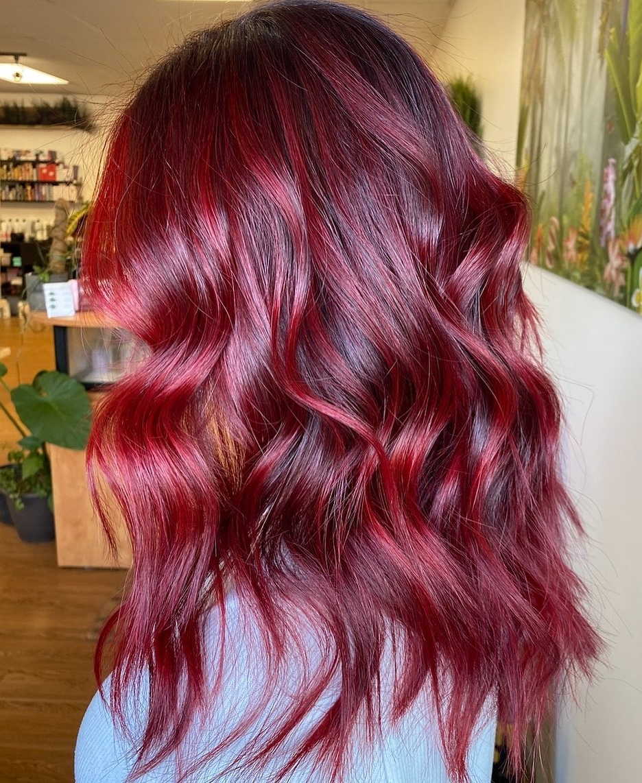 Vibrant Burgundy Curls Vibrant Burgundy Curls — Burgundy Hair Color