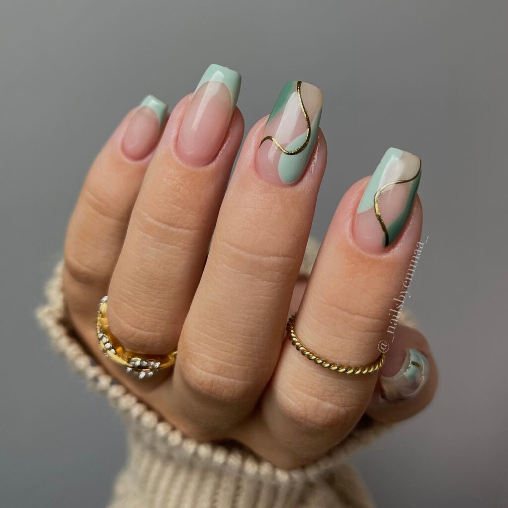 Vibrant Lime Green with Butterfly Art Vibrant Lime Green with Butterfly Art — Green Nail Designs
