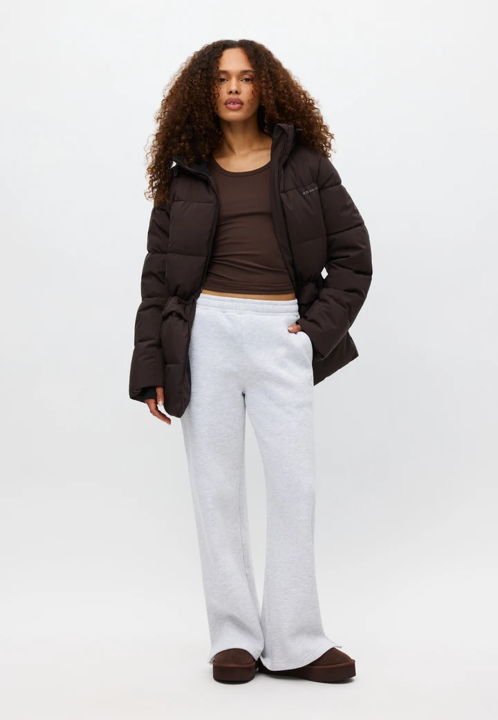 Brown Oversized Puffer Jacket with Hood for Relaxed Winter Style — Winter Jackets for Women