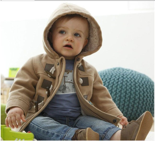 Tan Duffle Coat with Sherpa Lining — Winter Outfits for Kids