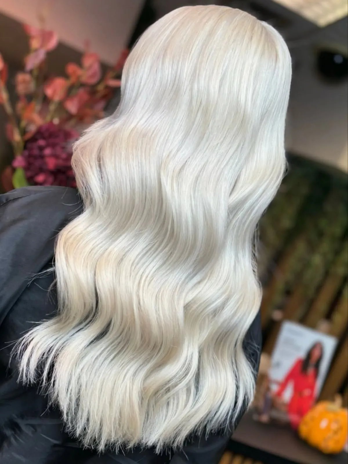 Extreme White Blonde Waves — Winter Hair Colors for Blondes