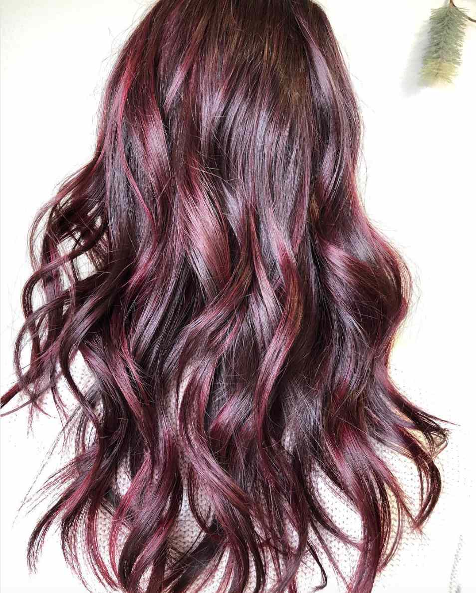 Deep Auburn With Highlights Deep Auburn With Highlights — Winter Auburn Hair Color